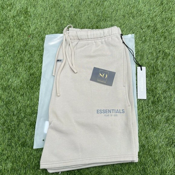 Fear Of God Essentials Shorts Tan Size Medium